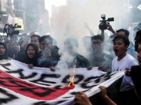 Aktivis HMI Bakar Bendera PDIP yang Menjadi Sorotan Media